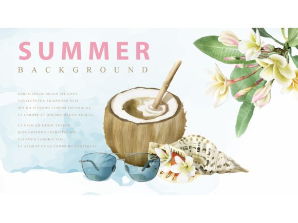 Download Tropical Background Floral Watercolor - Water Collection