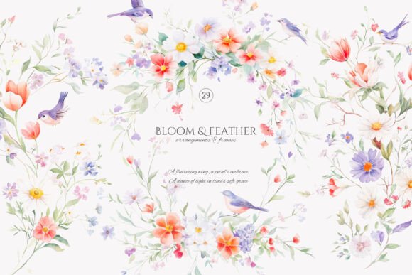 Download Watercolor Botanical Clipart Set - Water Collection