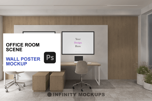 Download Office Room Canvas Wall Art Mockup - Mockup Collection