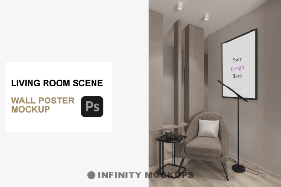 Download Living Room Canvas Wall Art Mockup - Mockup Collection