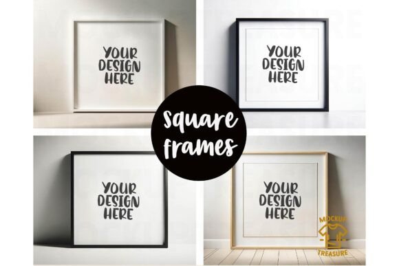 Download Square Frame Floor Mockup Bundle - Mockup Collection