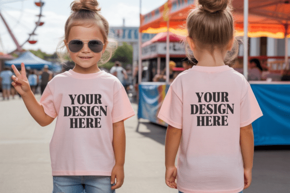 Download Gildan 18000B Front and Back Kids Mockup - Mockup Collection