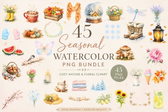 Download Seasonal-Watercolor-PNG-Bundle-45 - Water Collection