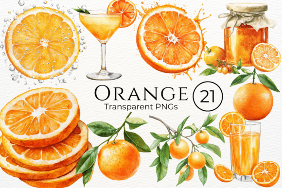 Download Orange Watercolor Cliparts - Water Collection
