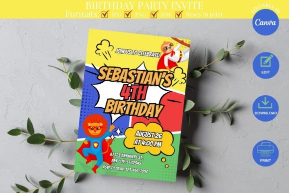 Download Kids Birthday Party Invitation Template - Kids Collection
