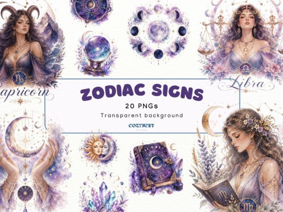 Download Zodiac Sign Watercolor Clipart Astrology - Water Collection