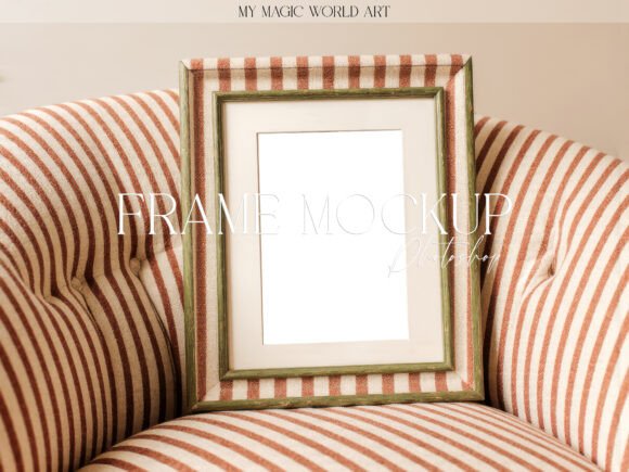 Download Vintage Cozy Interior Frame Print Mockup - Mockup Collection