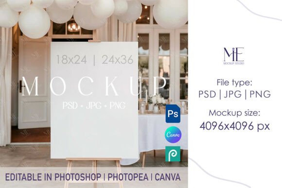 Download Welcome Sign Mockup Poster or Seating - Mockup Collection