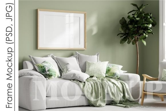 Download Horizontal Frame Mockup, Poster Mockup - Mockup Collection