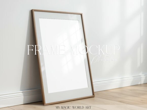 Download Frame on Wooden Floor Mockup PSD - Mockup Collection