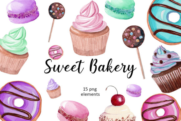 Download Watercolor Desserts Clipart - Water Collection