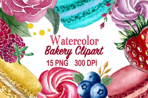 Download Watercolor Bakery Clipart PNG - Water Collection