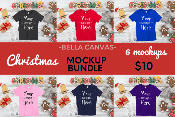 Download T-shirt Mockups, Christmas Bundle - Mockup Collection