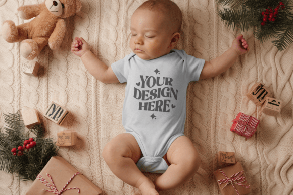 Download Rabbit Skins 4424 Baby Bodysuit Mockup 9 - Mockup Collection