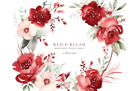 Download Watercolor Floral Wreath Clipart - Water Collection