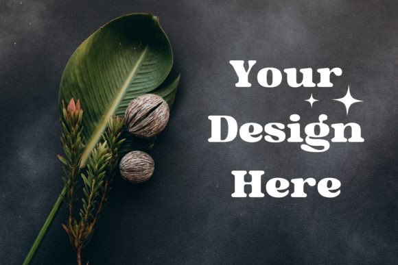 Download Black Tropical Background Mockup - Mockup Collection