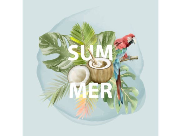 Download Tropical Background Floral Watercolor - Water Collection