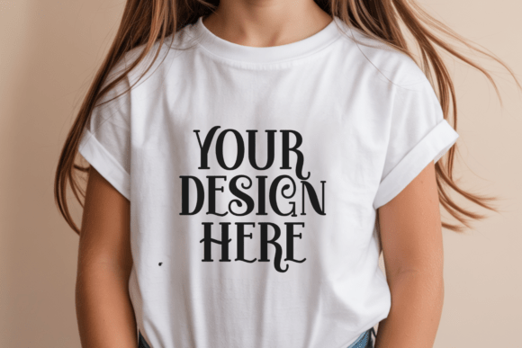 Download White Gildan 5000B Kids T-Shirt Mockup - Mockup Collection