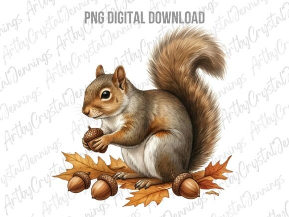 Download Cute Watercolor Squirrel Clipart PNG - Water Collection