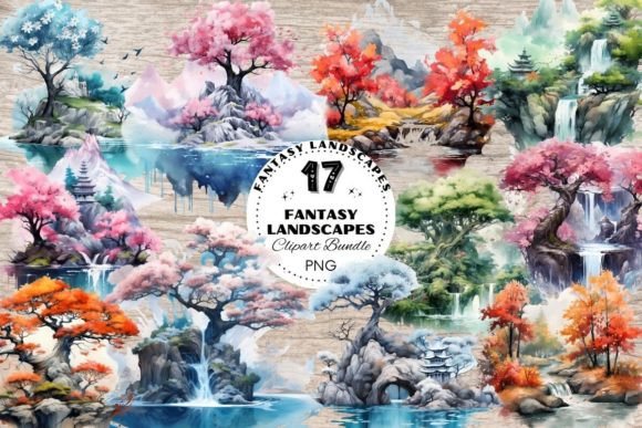 Download Fantasy Landscapes Trees &amp; Waterfall - Water Collection