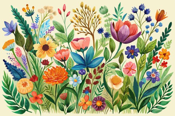 Download Boho Watercolor Wildflowers - Water Collection