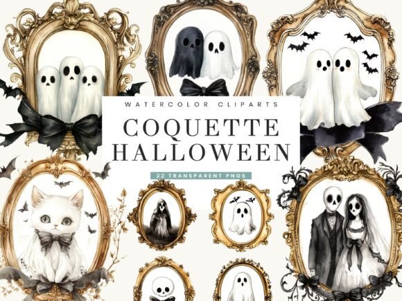 Download Watercolor Coquette Halloween - Water Collection