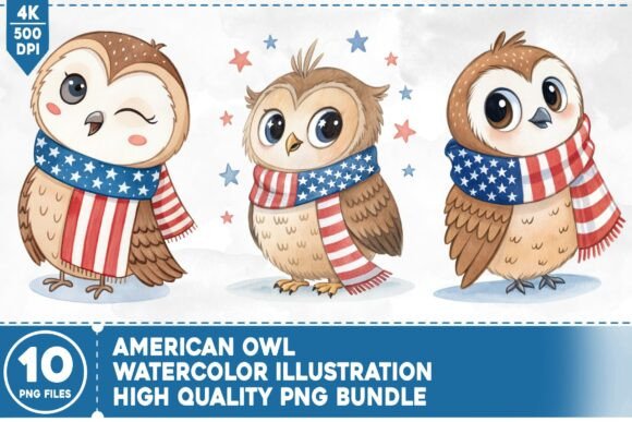 Download Kawaii American Owl Watercolor - Water Collection