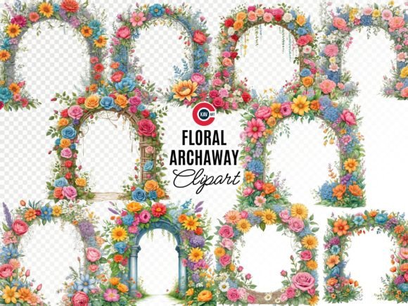 Download Elegant Watercolor Floral Frame Clip Art - Water Collection