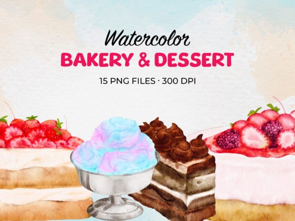 Download Watercolor Dessert Bakery Clip Art - Premium Resources