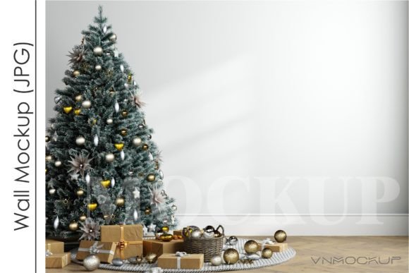 Download Christmas Blank Wall Mockup - Mockup Collection
