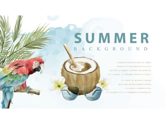 Download Tropical Background Floral Watercolor - Water Collection