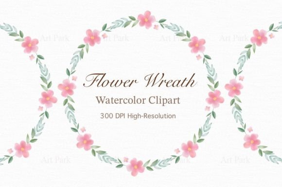 Download Watercolor Floral Wreath Clipart - Water Collection