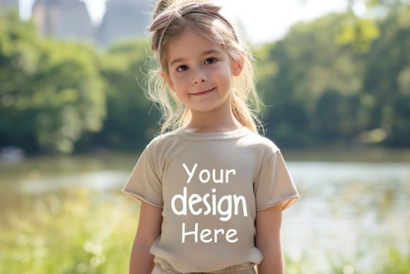 Download Bella Canvas Natural Kids Mockup - Mockup Collection