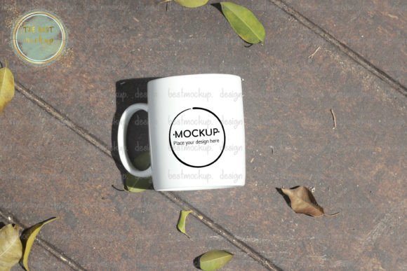 Download White Mug on Wood Floor Mockup - Mockup Collection