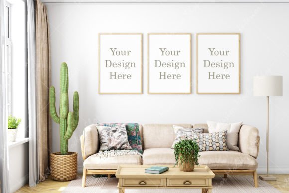 Download Frame Mockup Living Room, Mockup - Mockup Collection