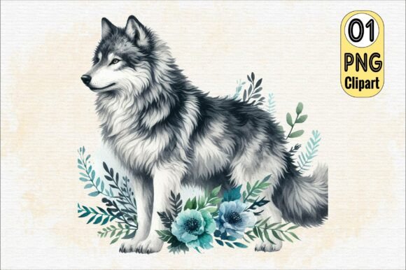 Download Watercolor Wolf Clipart PNG - Water Collection