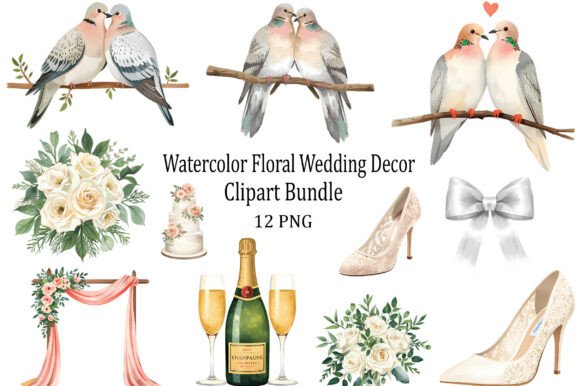 Download Watercolor Floral Wedding Decor - Water Collection