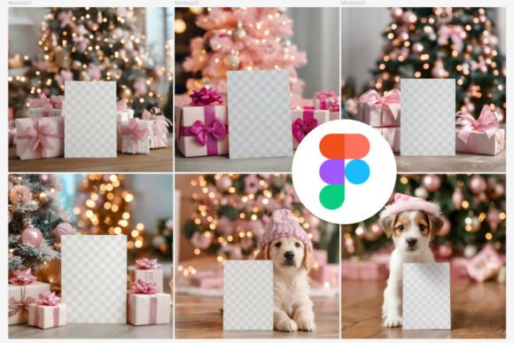 Download 6 Card Mockups, Christmas Invite Bundle - Mockup Collection