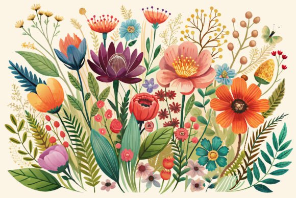 Download Boho Watercolor Wildflowers - Water Collection