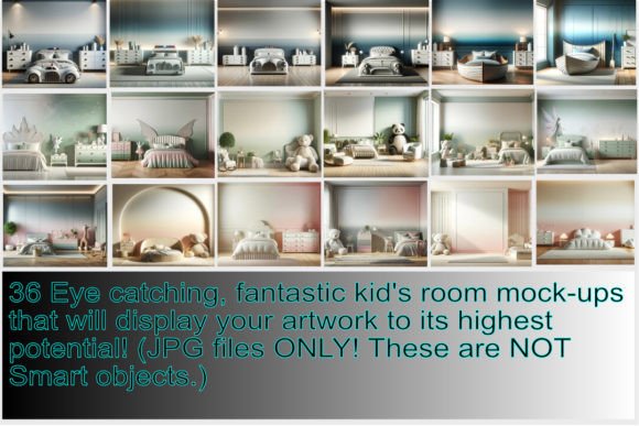 Download 36 Kid's Room Mockups - Mockup Collection