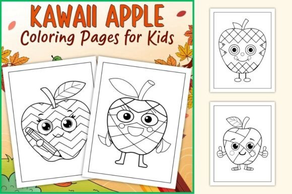 Download Kawaii Apple Coloring Pages for Kids - Kids Collection