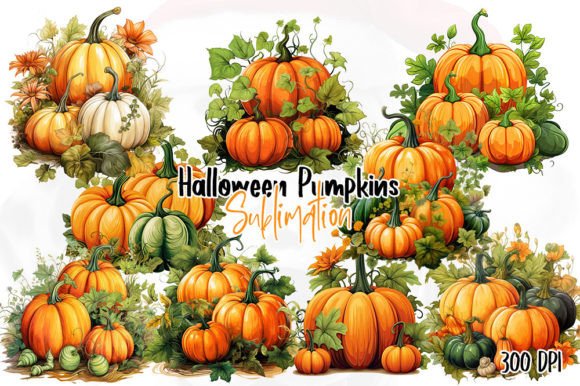 Download Pumpkins Halloween Watercolor Clipart - Water Collection