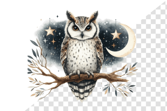 Download Nightwise Owl Watercolor Clipart - Water Collection