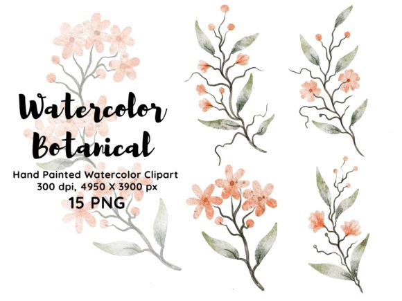 Download Watercolor Botanical Clipart PNG - Water Collection
