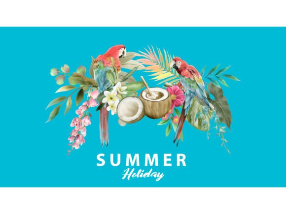 Download Tropical Background Floral Watercolor - Water Collection