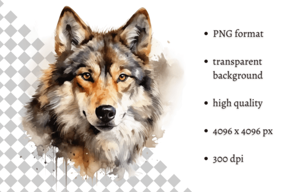 Download Watercolor Woodland Wolf PNG Clipart - Water Collection