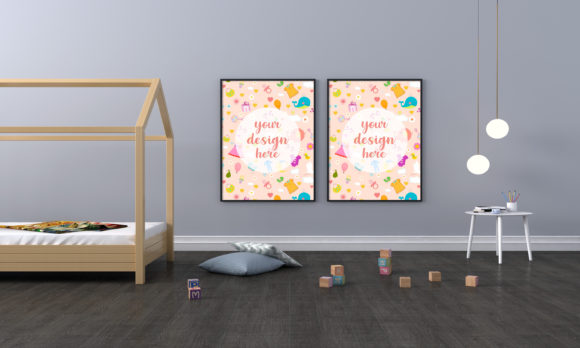 Download Minimalist Kids Bedroom Empty Frames - Kids Collection