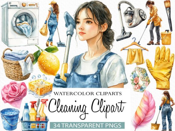 Download Watercolor Cleaning Clipart - Water Collection