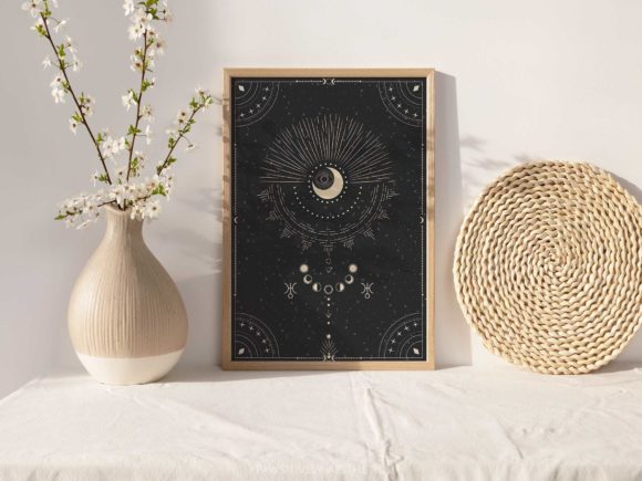 Download Celestial Moon Printable Wall Art - Printable wall art Collection