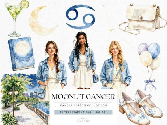 Download Watercolor Zodiac Cancer Season Clipart - Water Collection